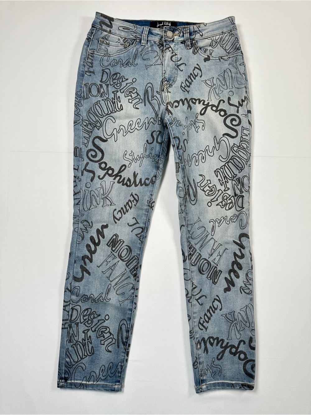 Joseph Ribkoff Graphic Print Crop Denim Jeans 10